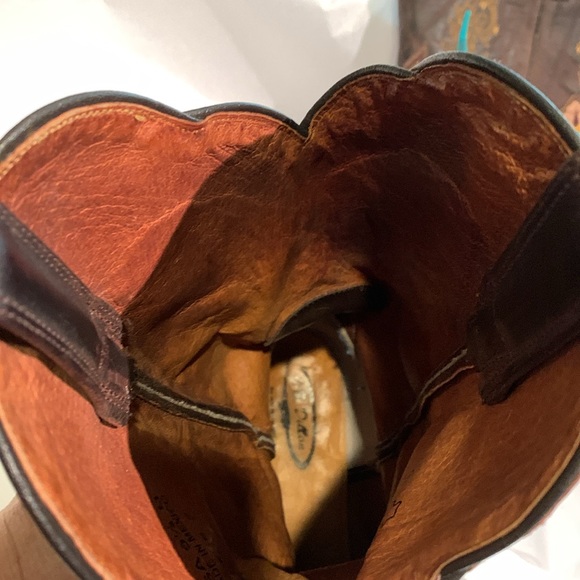 JB Dillon cowboy embroidered boots, teal and gold. Size 9 1/2. Women’s - Picture 6 of 8